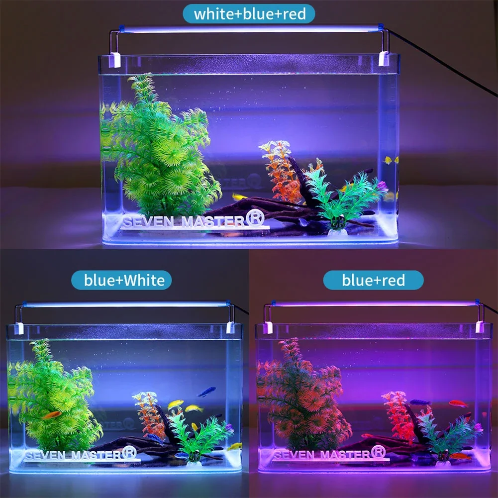 90-260V Aquarium Lamp 3 Mode Adjustment LED Fish Tank Slim Clip Landscaping Lighting EU Aquatic Pet Supplies Products