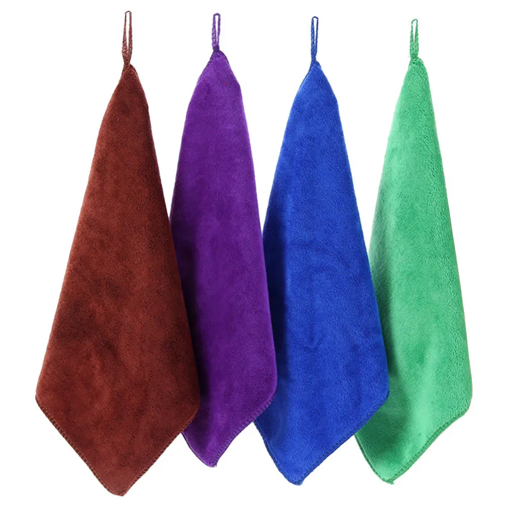 

4Pcs Cleaning Cloth Reliable Microfiber Design Gentle on Surfaces Dishwashing Towels Kitchen Cleaning Wiping