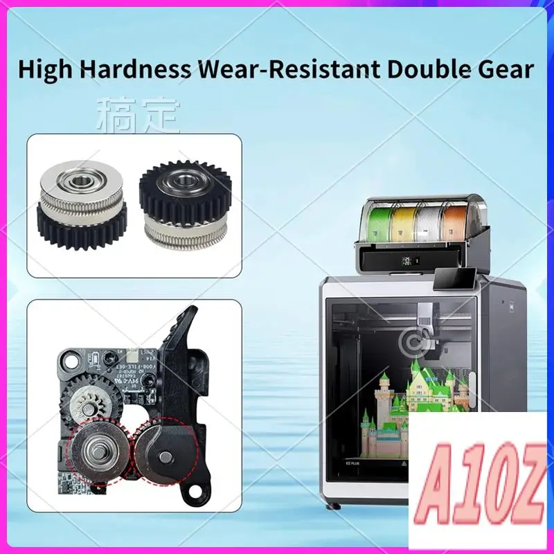 

0Z-For Creality K2 Plus Extruder Gear Kit Replacement Parts Heat Resistant And Strong All Metal Gear For K2 Plus 3D Printer