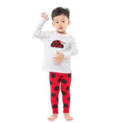 Ladybug Boys and Girls Pajamas Sets Kids 2pcs Cotton Clothing Set Children's Sleepwear Pijamas Animals Kids Homewear Nightwear