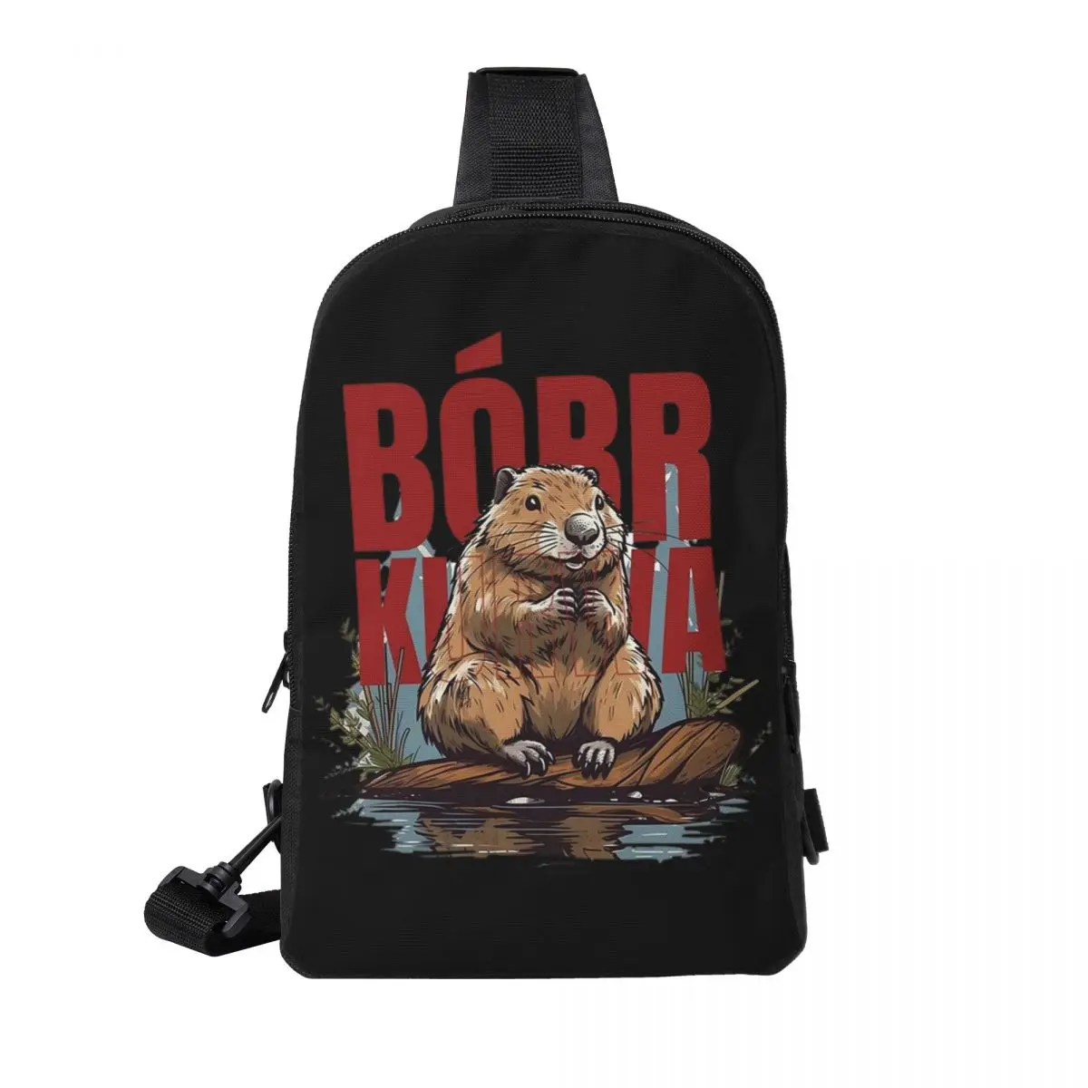 

Bobr Kua - Bober, Bobr, Beaver Chest Bag Men Sling Crossbody Backpack Chest Bag Travel Hiking Daypack Shoulder Bag