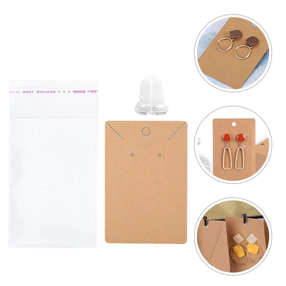 

1 set 1 Set Jewelry Display Cards Blank Earring Holder Diy Paper Tags For Earrings Necklace Packaging Craft Party Favors