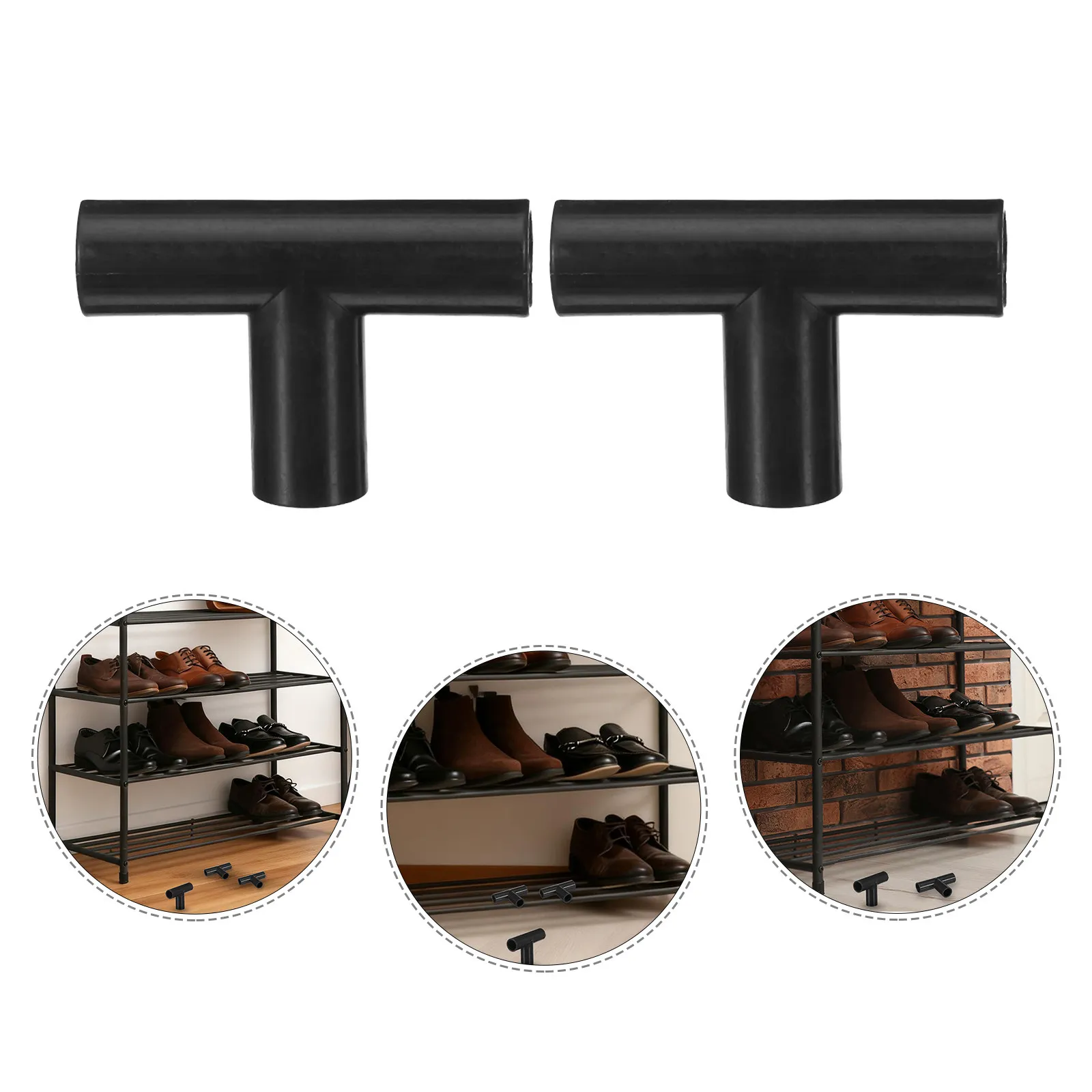 20Pcs Clothes Rack Connector Reinforced 11Mm Plastic T-Joint for Closet Frame Modular Storage Shoe Organizer Parts DIY Wardrobe