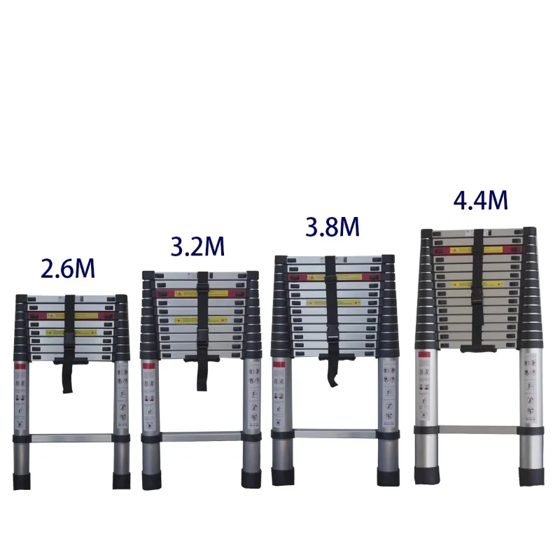 330 lbs maximum load 10.5 feet 3.2 meters retractable aluminum staircase, telescopic ladder, EN131 compliant