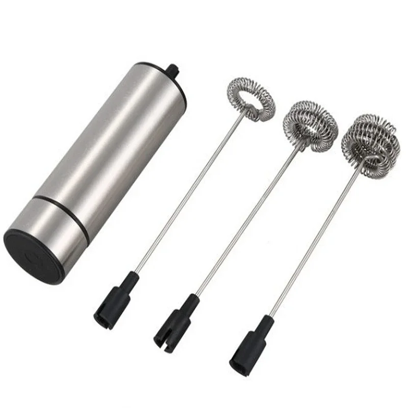 Electric Milk Frother Maker Wireless Handheld Stainless Steel Coffee Cappuccino Spring Foam USB Egg Beater Portable Blender