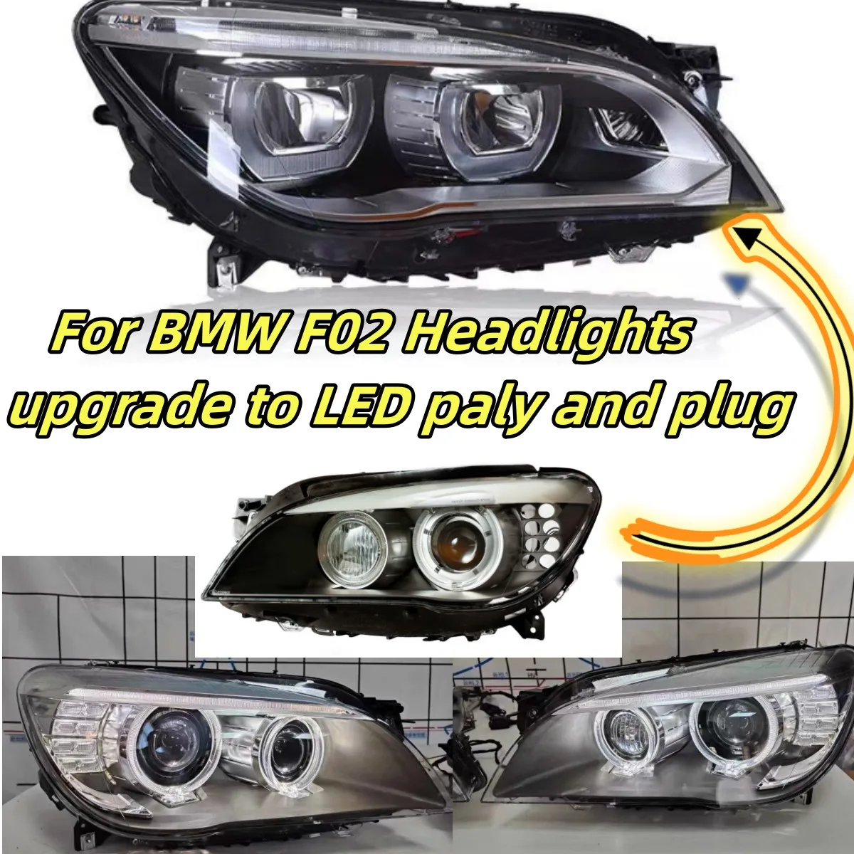 

For BMW 7 Series F01 F02 LED Adaptive Headlight to F01 F02 Xenon Headlighy Upgrade Led Headlight Assembly