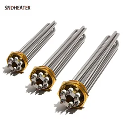 SNDHEATER DN32 DN40 DN50 Water Storage Tank Heating Element 220V/380V 3kw-12kw Electric Resistance Solar Boiler for Farm Trough