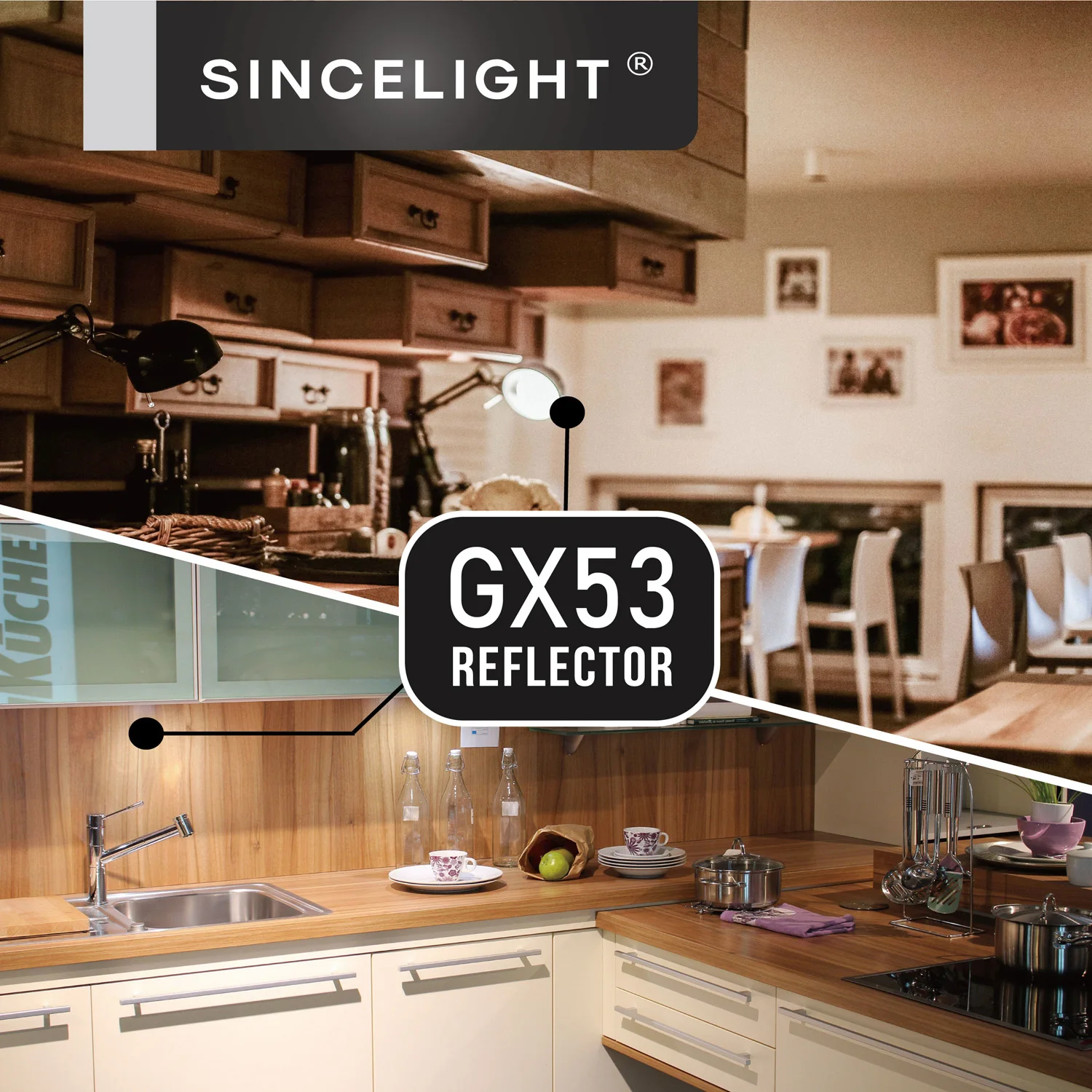 4Pcs/Pack , GX53 LED Reflector Light bulb 7W,2700-6000K 120° Beam