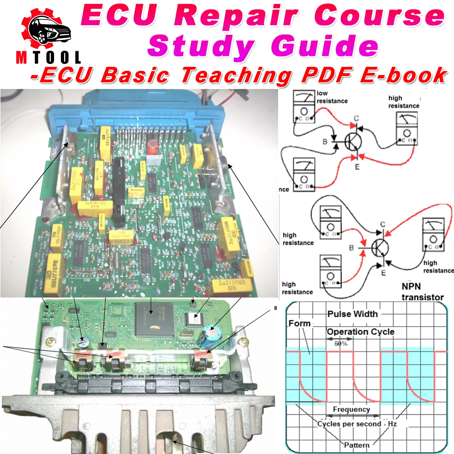 

ECU Repair Course Study Guide ECU Basic Teaching PDF Ebook PDF File For EPROM TEST Progranmming SMD Digital Central Simulator