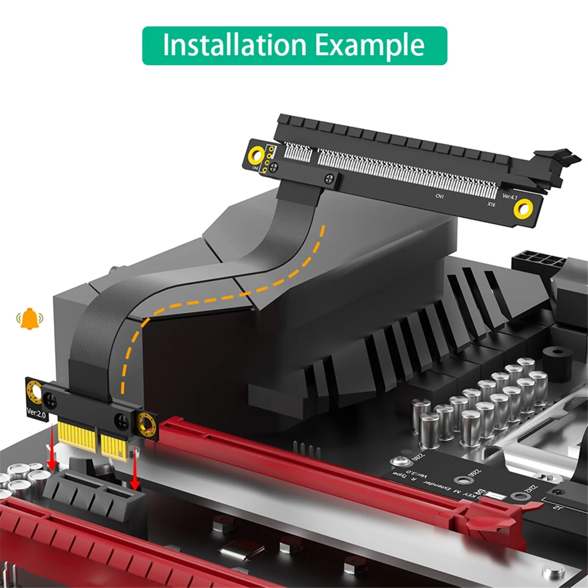 AT87-PCI-E PCI Express 3.0 Удлинительный кабель от 1X до 16X Мини-тестер PCI Express Удлинительный кабель 24 см