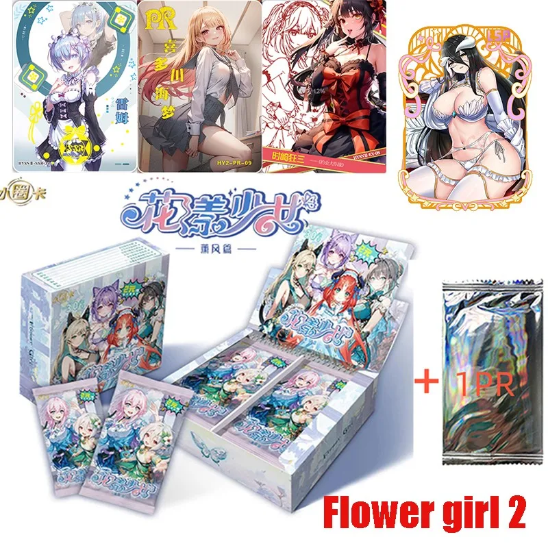 Goddess Story Flower Girl 2 Collection Cards Booster Box Tcg CCG Anime Girl Swimsuit Bikini Cards Child Kids Table Toys For Gift