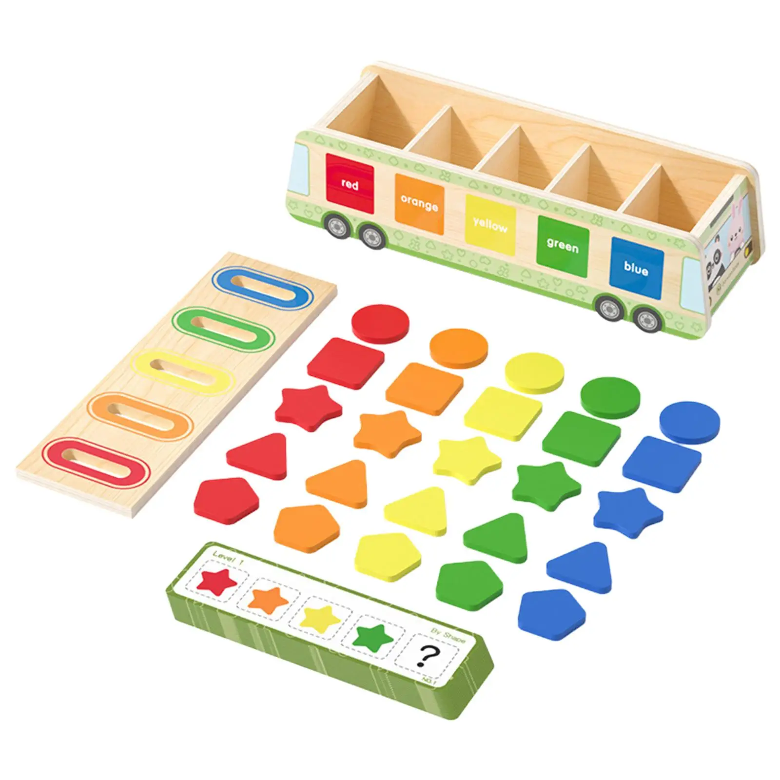 Wooden Color and Shape Sorting Toy Educational Toys for Kids Baby Gifts