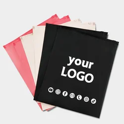 50pcs Customized Color Frosted Zipper Bags Home Travel Storage Bags Clothing Underwear Business Product Packaging Custom Logo