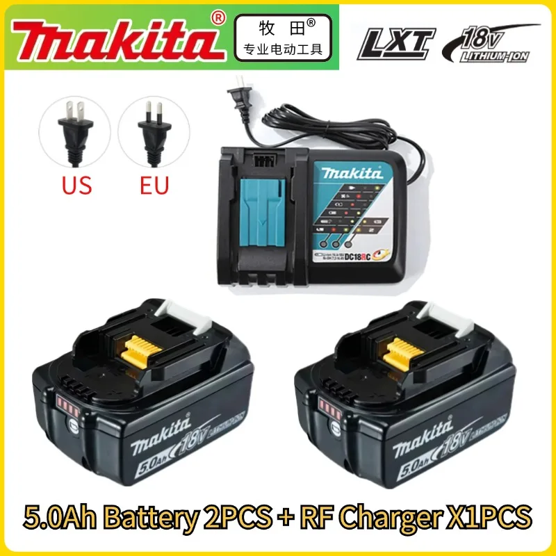 100% Original Makita 18V 6.0Ah Rechargeable Battery,Replaceable LED Lithium-ion for 18V Power tool DDF487 DGA404 DTW700 DTD173