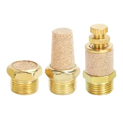 Muffler Pneumatic Air Silence Brass Exhaust Muffler BSL M5  1/8 1/4 3/8 1/2 3/4 Noise Filter Control  Manual Valve Pump