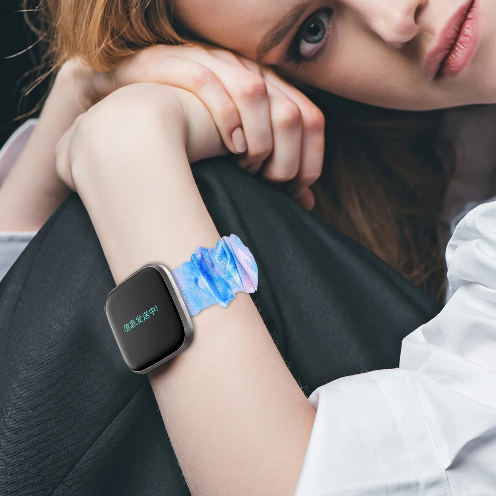 

1 pc Large Loop Watch Strap Elastic Creative Band For Wrist Belt Silk Smooth Comfortable Daily Use Smart