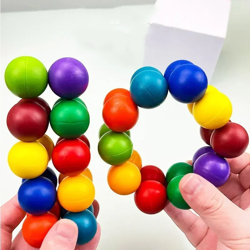 2023 Fidget Toy 3D Puzzle Ball Endless Twisted and Turned Flexible Jionts Stress Relief Desk Sculpture Toys for Kids Adult Gift