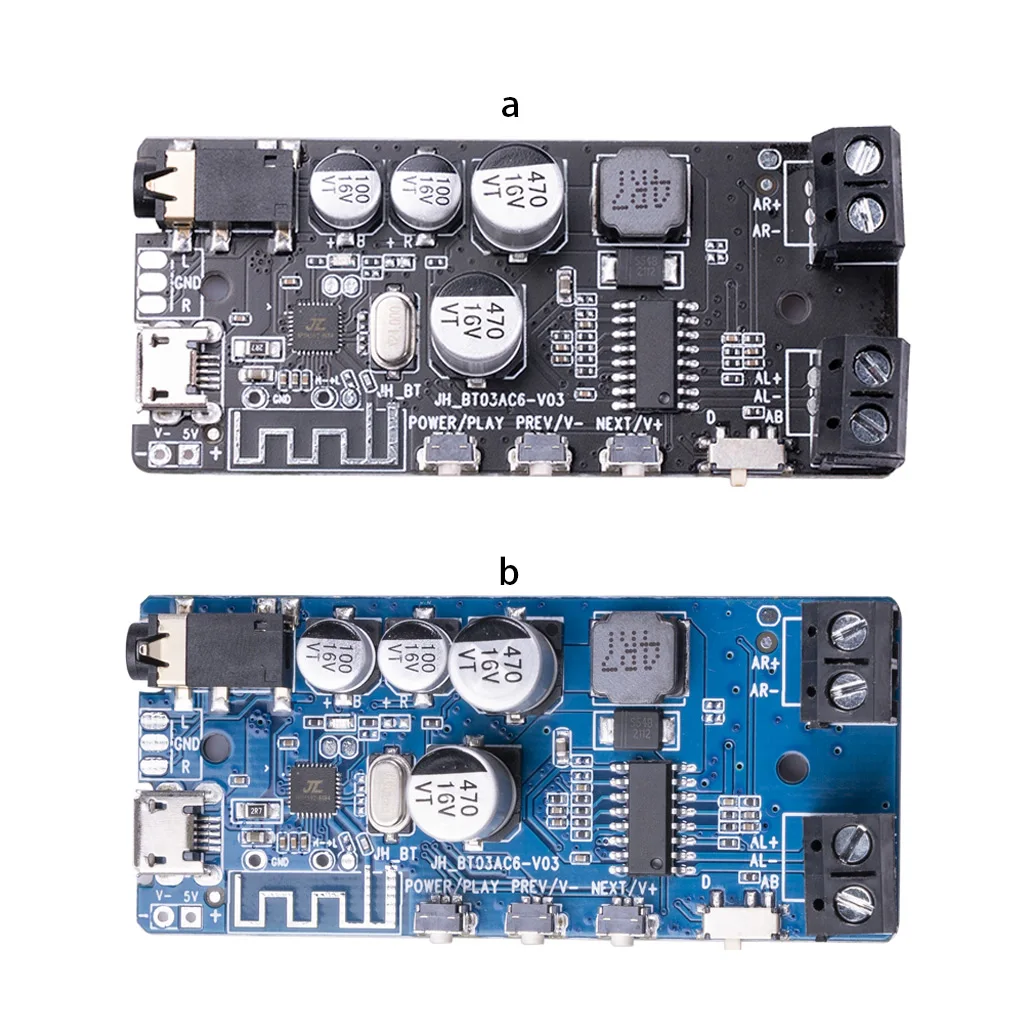 

Плата усилителя мощности, беспроводная плата стерео усилителя, совместимая с Bluetooth, 2-канальный Amp модуль 5,0, черный