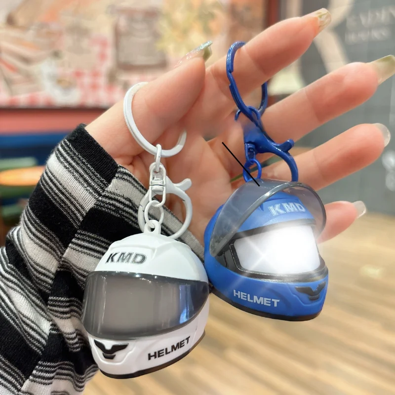 Mini Motorcycle Helmet Keychain Cute Racing Helmet Key Ring Bag Pendant Decor Racing Style Key Pendant Gift Llavero 열쇠고리