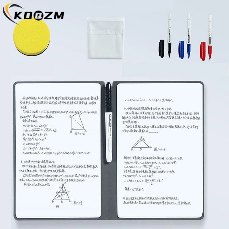 Imagem -02 - Portátil Reutilizável Whiteboard Notebook Whiteboard Livro com Caneta Whiteboard Apagando Pano Planejador Semanal a5