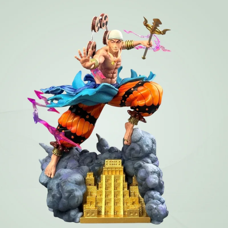 Figura de anime de una pieza-adorno hecho a mano Jt Sky dibujo trueno Dios Aini modelo de acción regalo coleccionable masculino