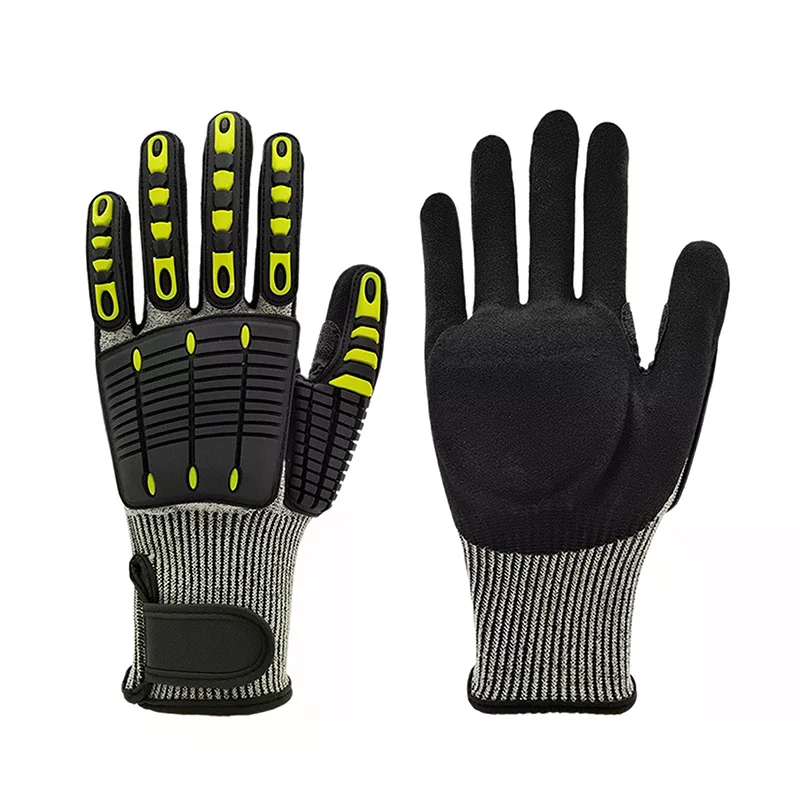 Safety Anti Vibration Safety Work Gloves Wear-resistant And Cut-resistant Mechanics Protective Work Gloves