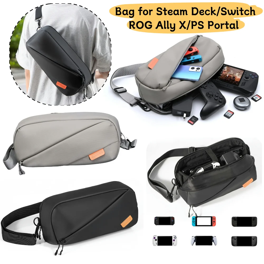 

Сумка для хранения игровой консоли для Steam Deck/Switch/ROG Ally X/PS Portal, чехол для переноски игрового управления, защитный чехол, сумка на плечо