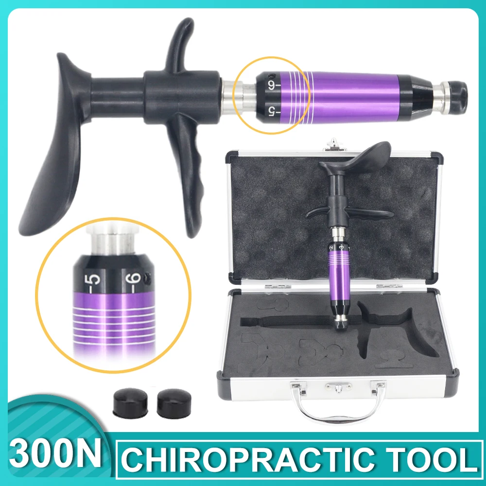 

300N Manual Chiropractic Adjusting Tool Massager Correction Spine 6 Levels Single Head Cervical Body Fatigue Relax Maasage Gun