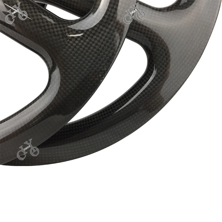 16 Inch 3-Speed Carbon Folding Wheels, 38mm depth carbon rim, 14/21 holes clincher rim brake portable bike wheel parts