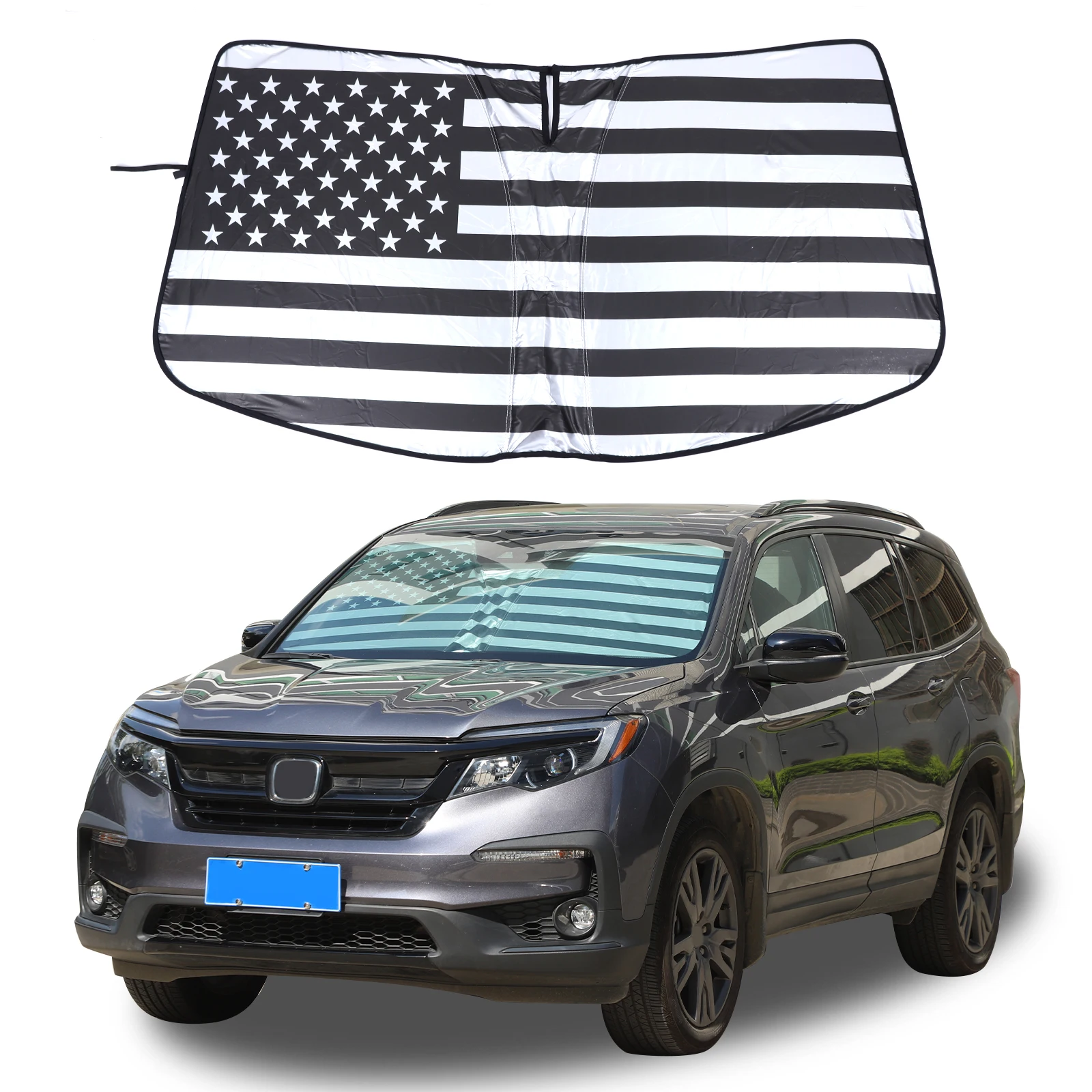 For Honda Pilot 2016-2022 Silver Car Front Windshield Sunshade Sun Protection Visor Sunshade Car Accessories