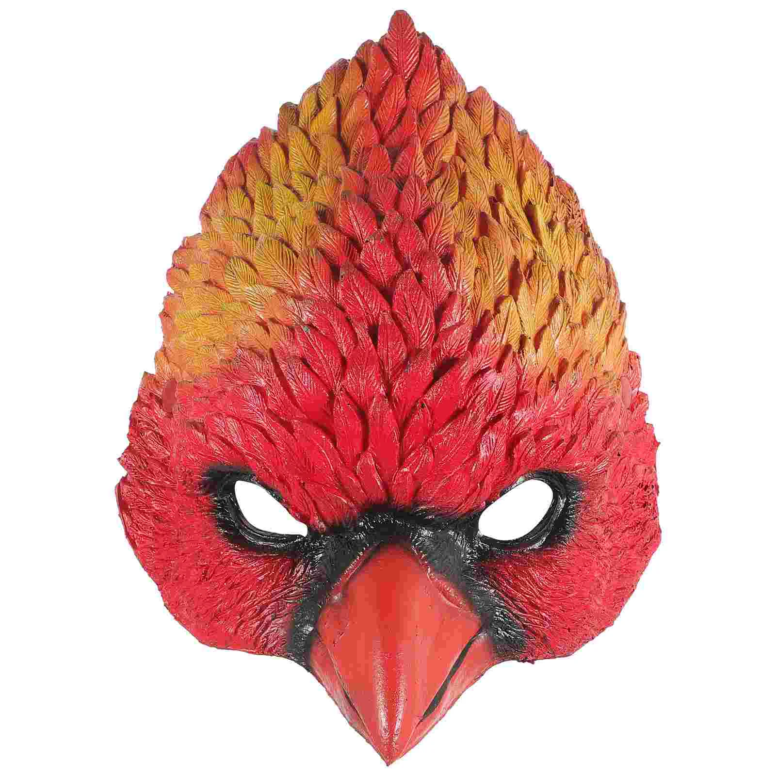Halloween Mask Bird Head Carnival Supplies Animal Face Masks Props Prom for Party Red Bride
