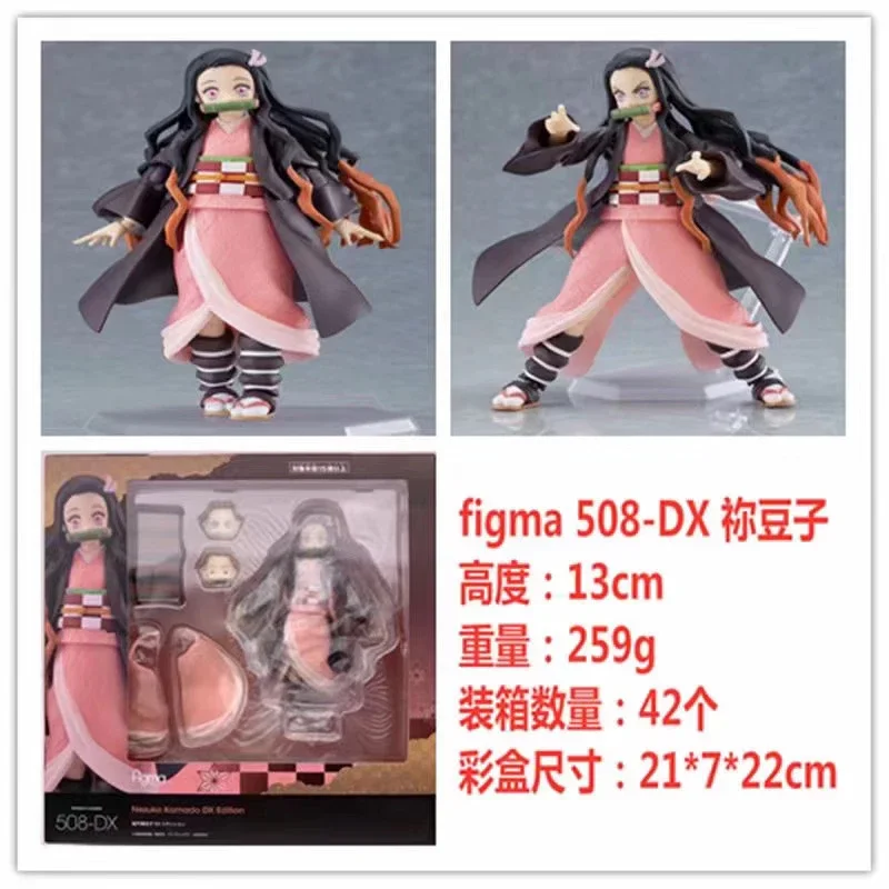 Demon Slayer  Action Figure Kamado Nezuko Figma 508-Dx Tanjiro 498-Dx Movable Body JointToy 14cm Pvc Surprise Gifts For Tabletop