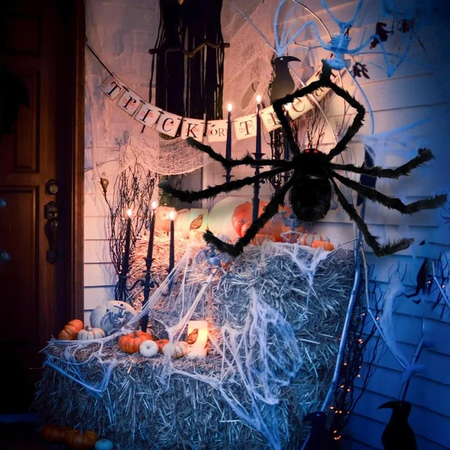 Giant Halloween Spider Indoor & Outdoor Yard, Porch Decor for Haunted House or Home, Party ,Halloween Decorations 3