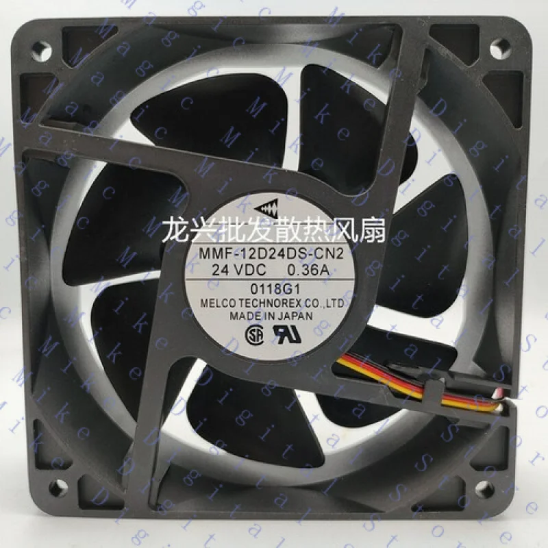 H  1 PCS FOR MELCO Fan MMF-12D24DS-CN2 DC24V 0.36A 12038 12CM 3 wire cooling fan