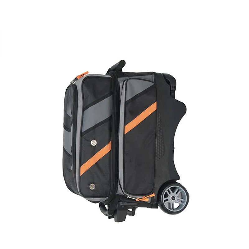 Factory direct sale Bowling Roller Bag 2 Ball Roller Bowling Bag 2 Balls Double Bags with Wheels