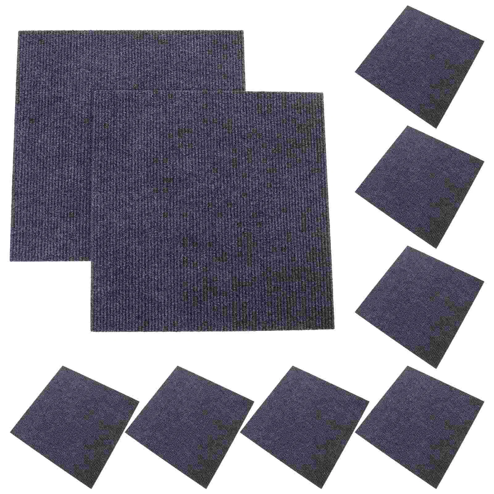 10 Pcs Non-slip Floor Stickers Floors Squares Peel Mats Carpet Tiles and Self Adhesive Floating