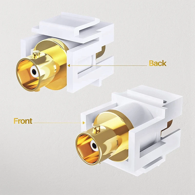 BNC Keystone Jack Insert For BNC Cables Wall Jack, BNC Insert, F/F SDI Keystone Cable Jack Adapter With TV Jack