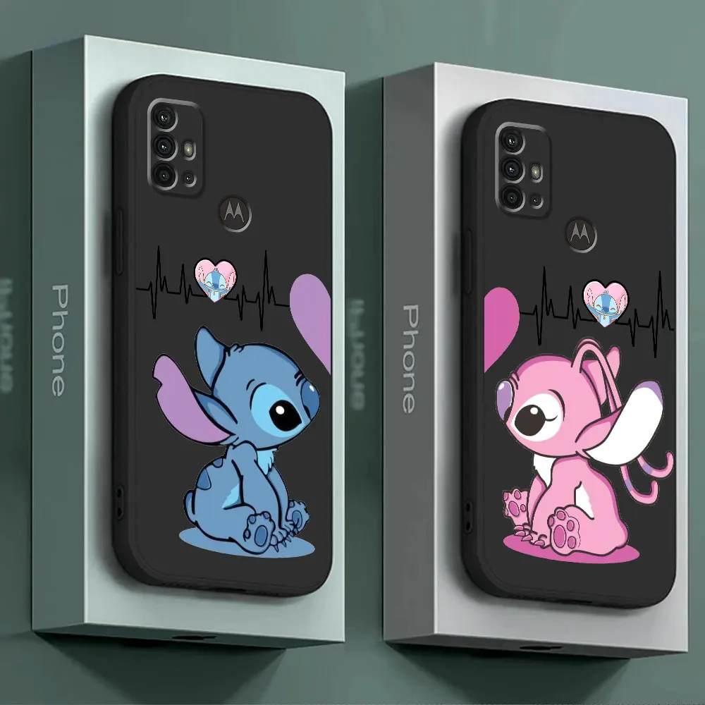 Case For Motorola G60 G30 G22 G52 G53 G71 G31 G72 G51 Edge 40 G32 20 G9 Plus One Fusion Funda Phone Cover Disney Stitch Cartoon