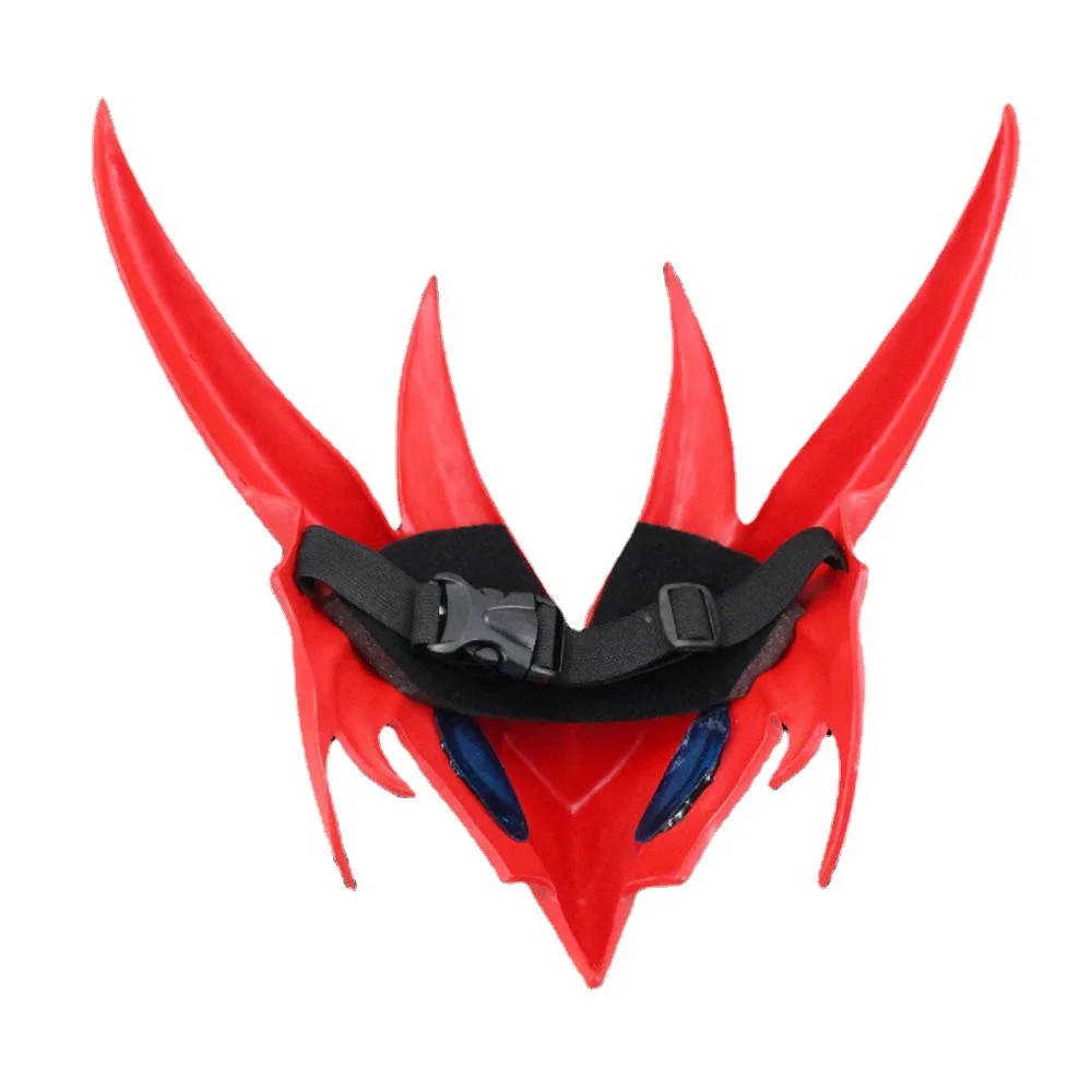 League of Legends: Eternal Mask, Blade Warrior Mask, Demon Resin Mask, Red Mask Game Cosplay Helmet Halloween Mask