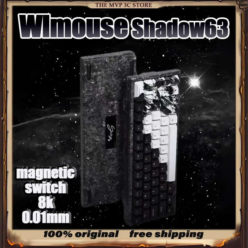 Wlmouse Shadow63 Customized Magnetic Switch Keyboard Ying63 Mo63 LING63 Gaming Carbon Forging Process Gateron Jade Pro 8K RT DKS