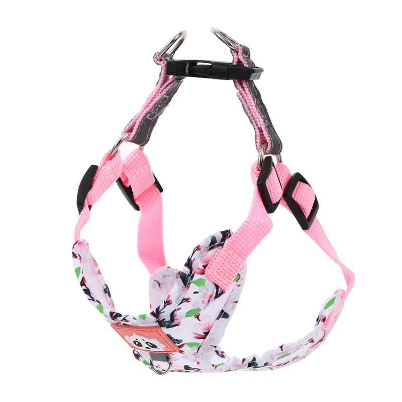 Peitoral para cão com flores, ajustável e respirável_voghion.com