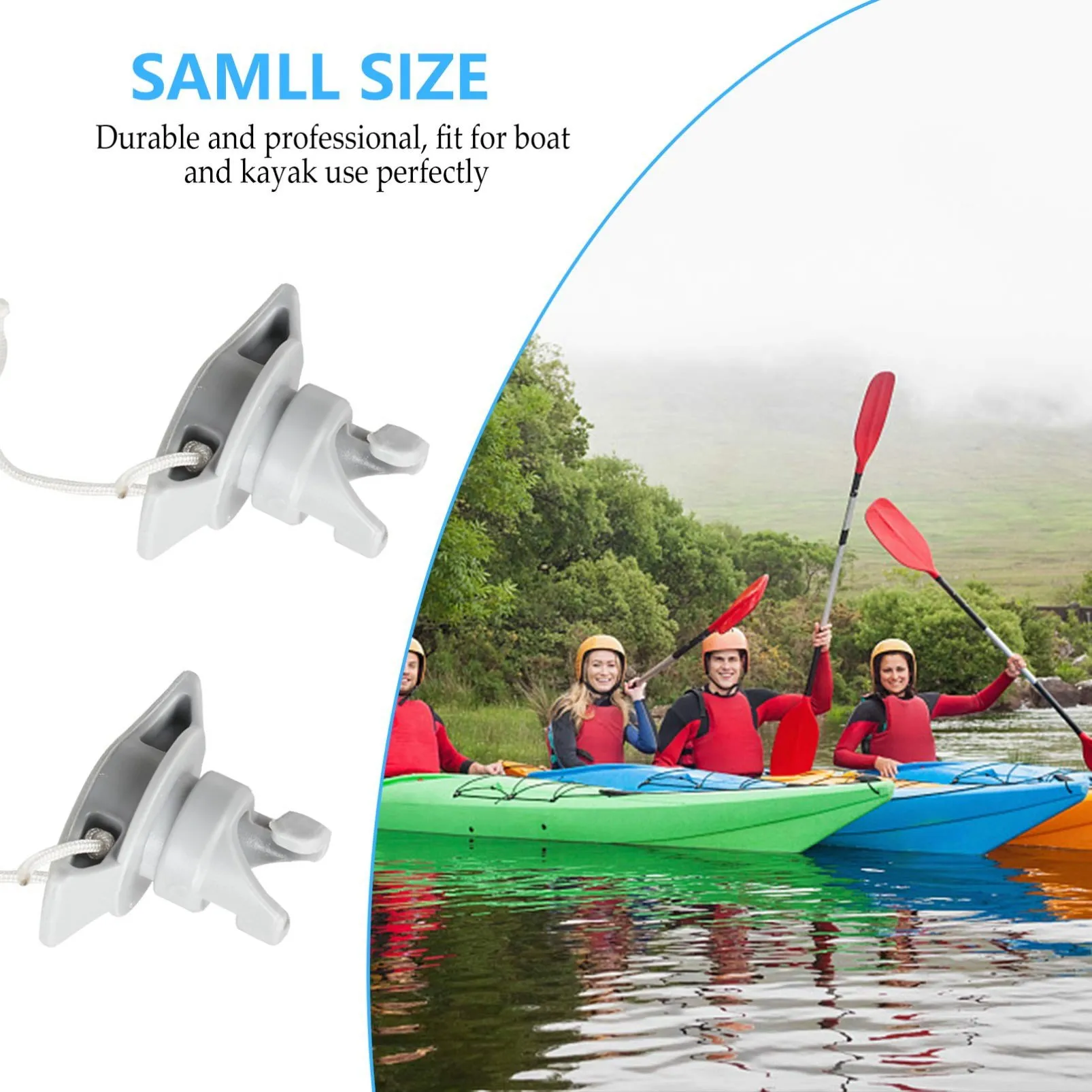 Stable-2Pcs 8 Holes Inflatable Boat Air Valve Cover Inflatable Air Valve Cap Boat Kayak Accessories