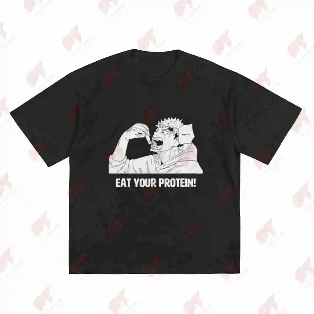 Funny Anime Gym Pump Motivation Short Sleeve Tee 100% Cotton T-Shirt
