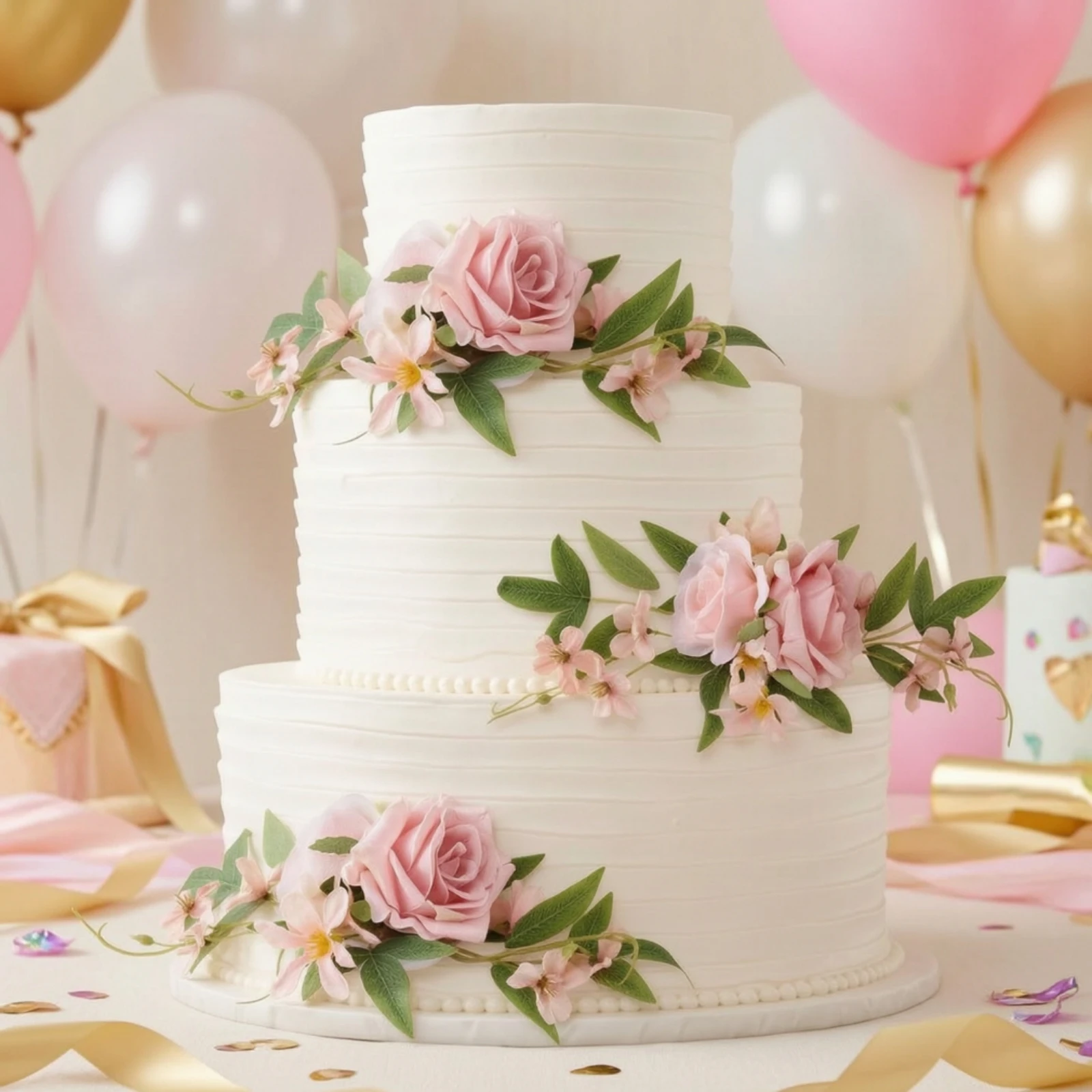 Artificial Flower Cake Topper Elegant Fake Rose Cake Decorations Floral Arrangements Delicate Faux for Brides, Weddings