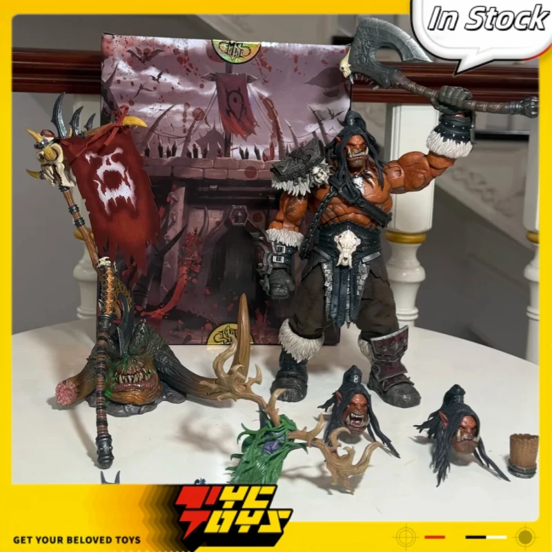 

Brand New Original Hero Toys 1/10 WOW Grommash Hellscream Tribal War Song Great Chieftain Orc Warrior Action Figure Ornament Toy