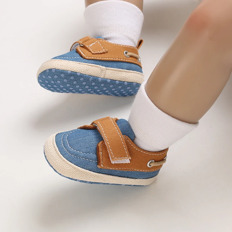 Prewalker recém-nascido meninas e meninos sapatos casuais lona não deslizamento sola macia infantil primeiro walker 0-18m baptismo