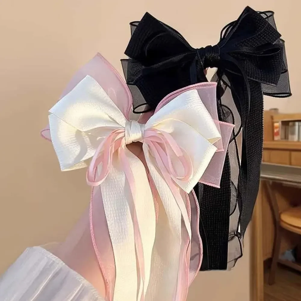 Elegante große Haarspangen mit Spitze und Schleifenband für Frauen und Mädchen, Valentinstag- und Hochzeitsaccessoires – Detail 9