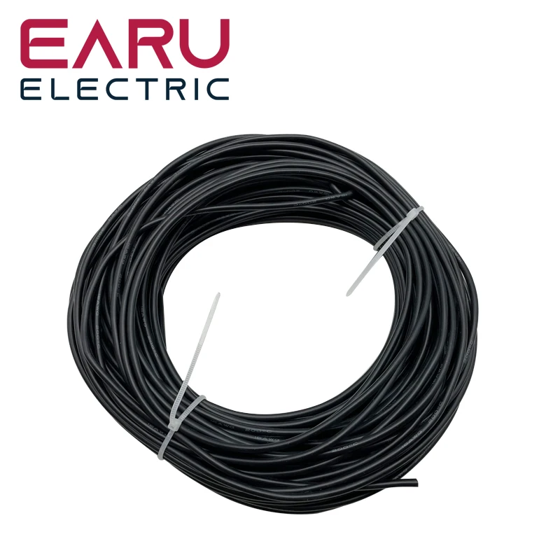 10Meters/Lot Heat-resistant Soft Electrical Silicone Wire Cable 8 10 12 14 16 18 20 22 24 26 28 30 AWG 5M Red and 5M Black Color