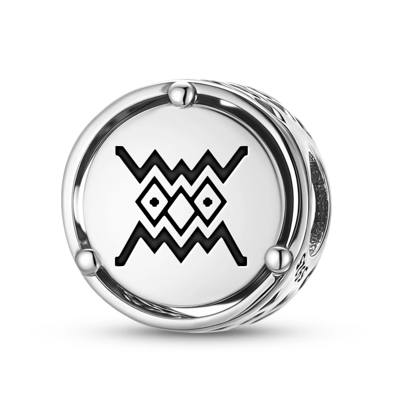 

Mapuche Nge 925 Sterling Silver Symbol Charm Fit Original Bracelet Diy Jewelry Accessories Family Bead