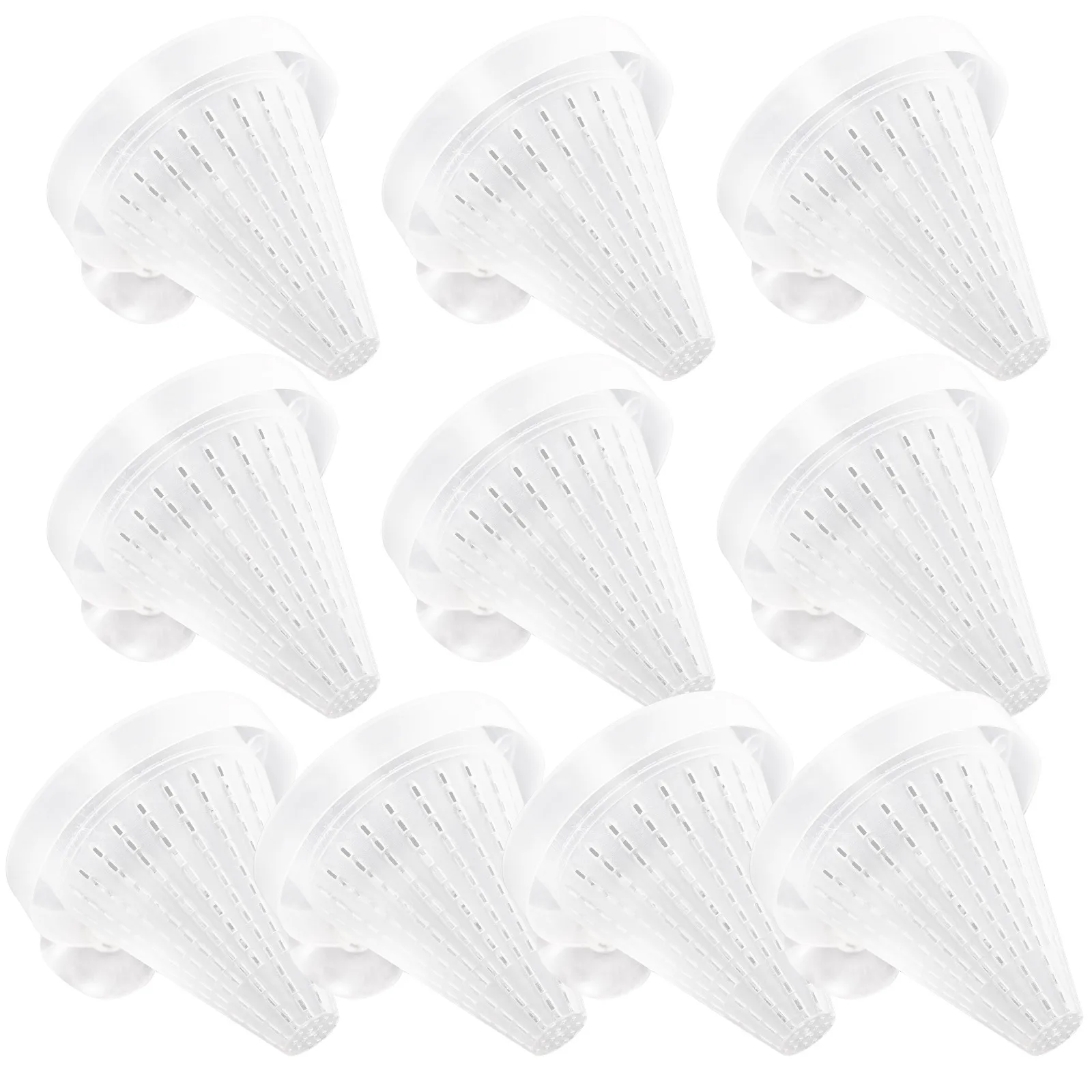 10Pcs Floating Fish Tank Feeder Cup With Suction Worm Cone Shrimp Aquarium Feeding Tool Tropical Freshwater Live Food Device